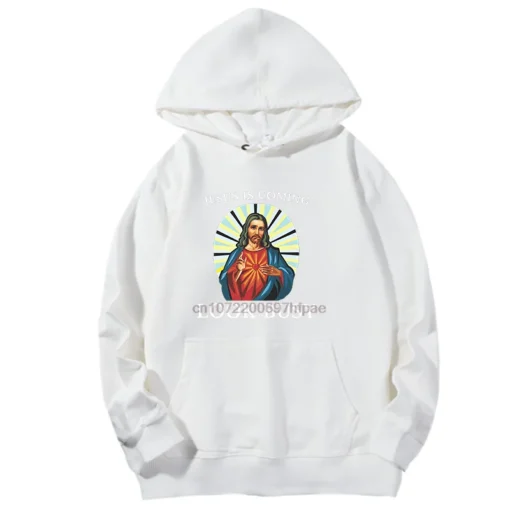 Funny Jesus Is Coming Look Busy Fashion Hoodies Graphic Hooded Sweatshirts Spring Autumn Cotton Sweatshirt Pullover Hoodies - Image 6