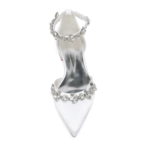 Flat heel, pointed toe, rhinestones, fashionable temperament, elegant and versatile, everyday shoes, wedding shoes - Image 4