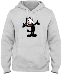 Hoodie Cotton Long Sleeve Vintage Cartoon Animation Kitty Black Cat Vintage Cartoon Cartoon Funny Funny Black Cat Felix Cat