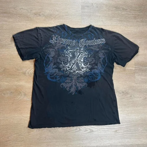 Y2k Mall Goth Xtreme Baggy Tee Cyber Goth Distressed Graphic T-Shirt Unisex Oversized Streetwear Vintage AOP Print