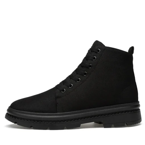 Men Boots Elevator Shoes Hidden Heels Canvas Heightening Shoes For Man Hidden Heels Increase Insole 10CM 8CM Sports Height Shoes - Image 5
